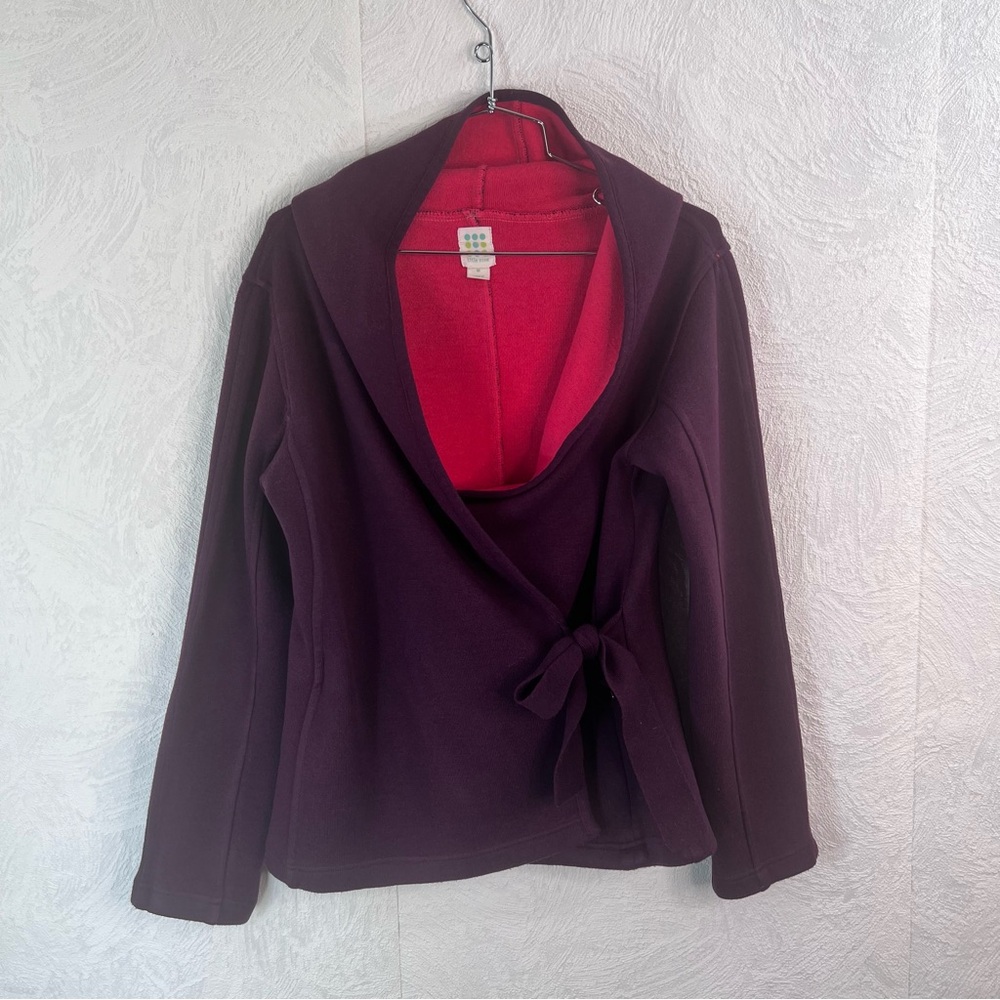Title Nine Women's Extra Fine Merino Wool Hooded Cardigan Jacket Size Medium